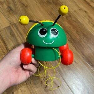 Vintage Fisher-Price Lady Bug #695 Pull Along Toy 1982‎